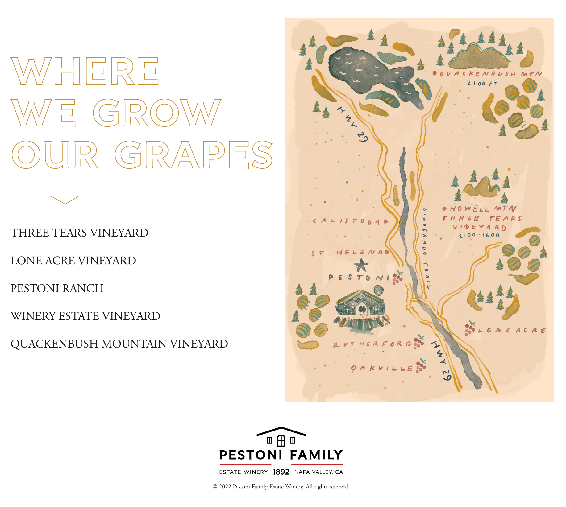 Pestoni Family Winery Map